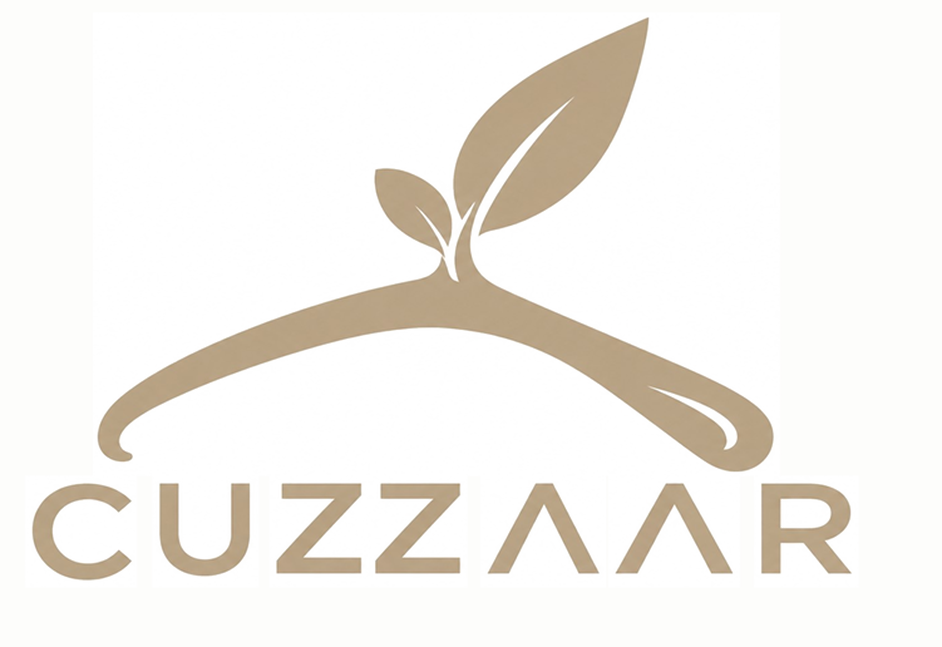 CUZZAAR — gold hanger and leaf logo
